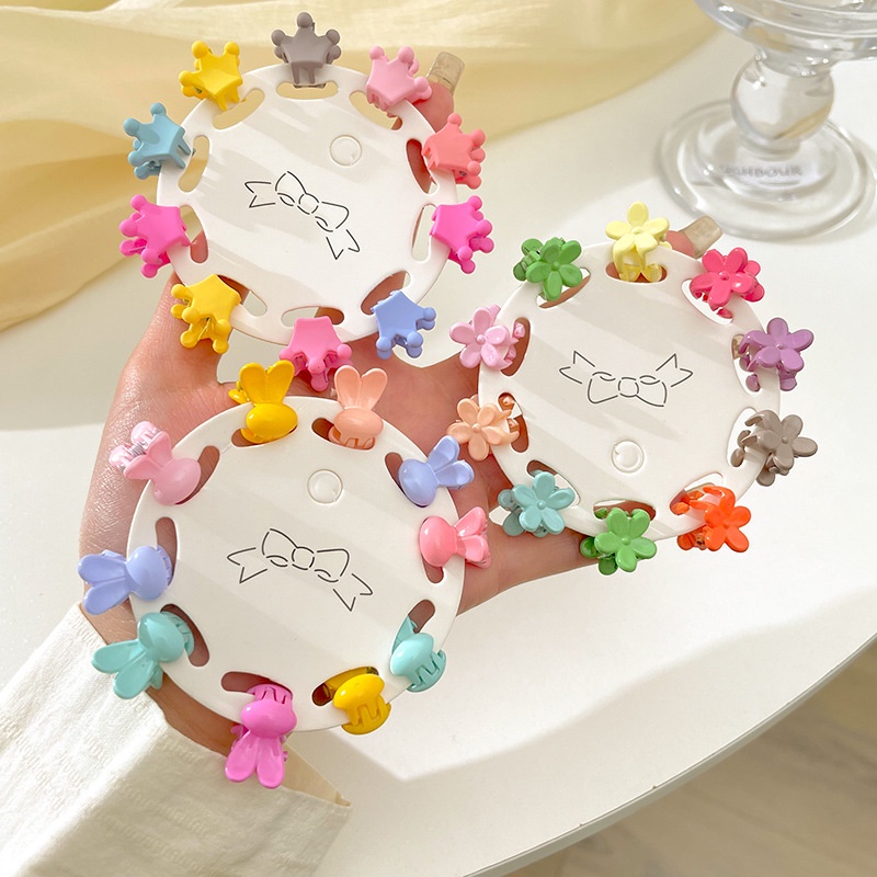 Hiasan Kepala grip Kecil Anak Makaron Warna mini Bunga Lucu princess head baby hair clip