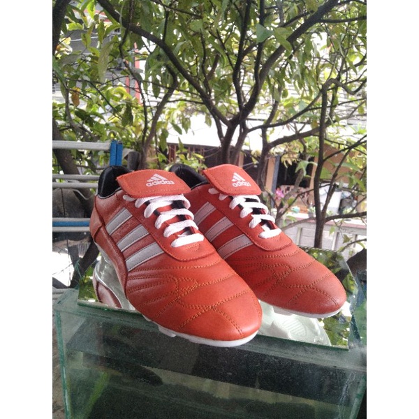sepatu sepak bola add Oren terbaru sol kdh 24 kulit sapi