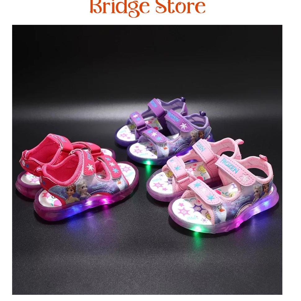 ✓ Sepatu SANDAL Anak Perempuan LED IMPORT Model Terbaru FROZEN 006