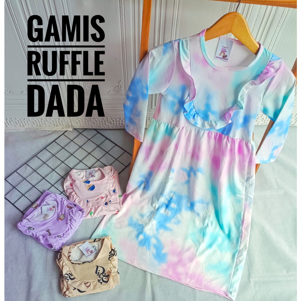 gamis ruffle dada