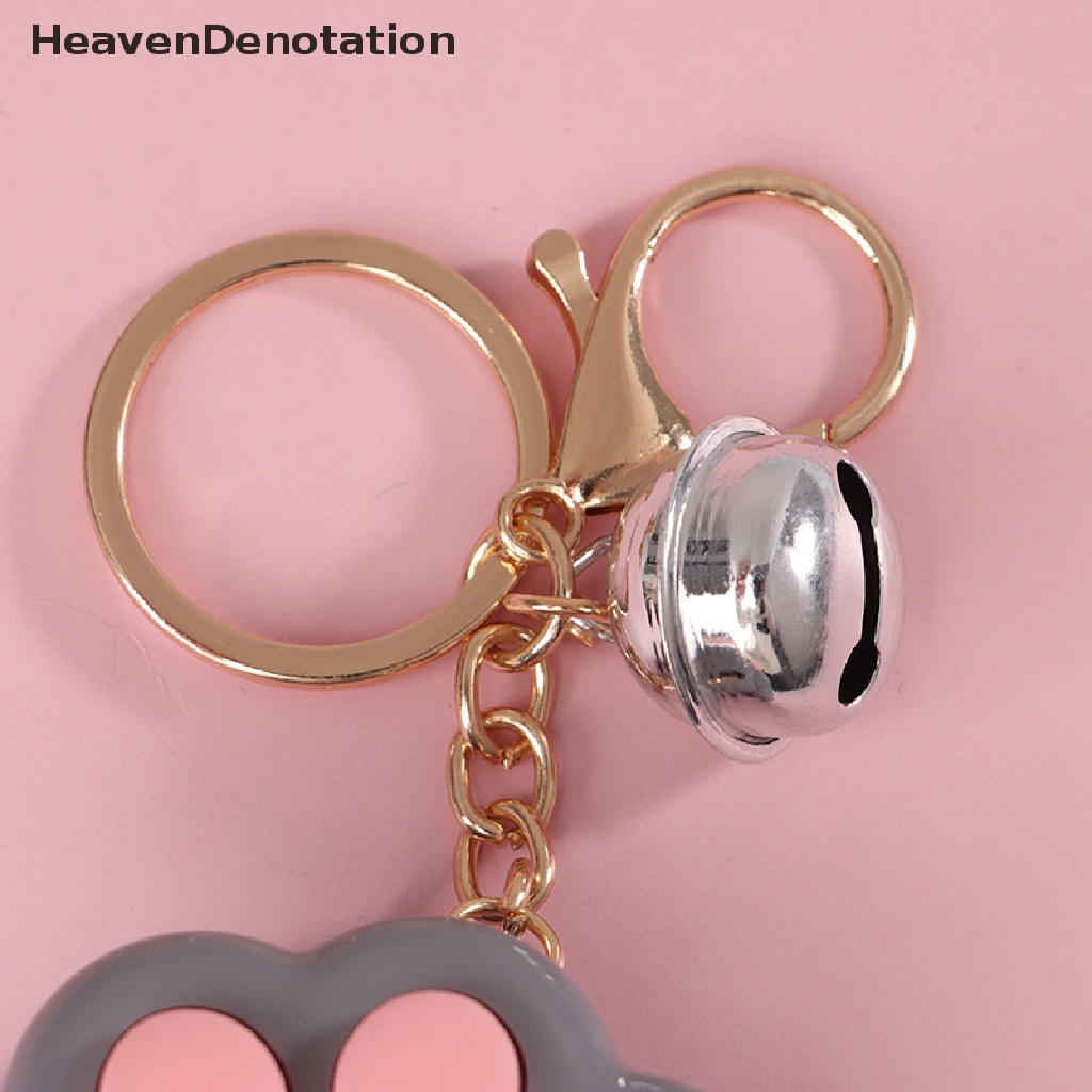 [HeavenDenotation] Mainan Mini Portable Cat Paw Push Fidget Game Keychain Untuk Hadiah Anak HDV