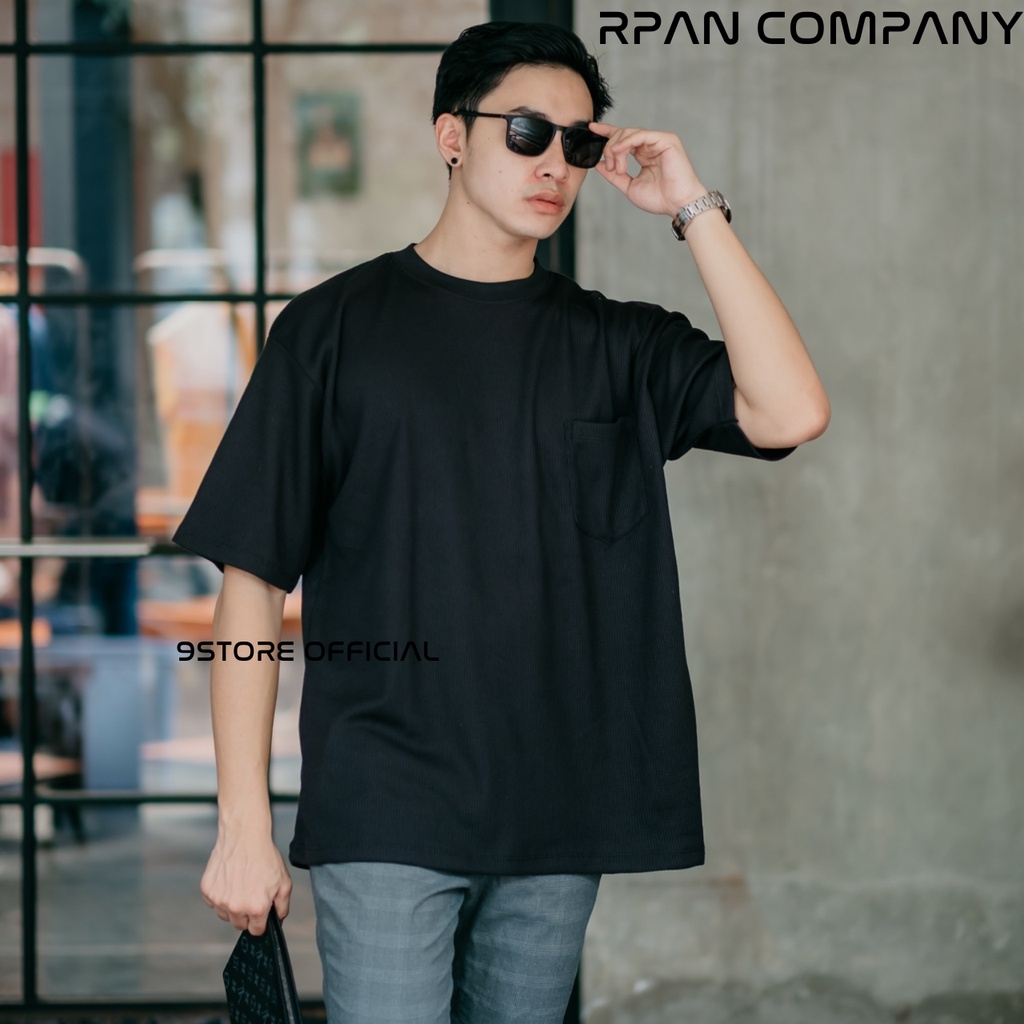 9STORE OFFICIAL - Oversize Tshirt Waffle Pocket / Baju Kaos Oversize Wafer Pria / Kaos Pocket Saku Oversize Pria / Kaos Tangan Pendek Motif Wafle Pria / Baju Kaos Pocket Wafer.