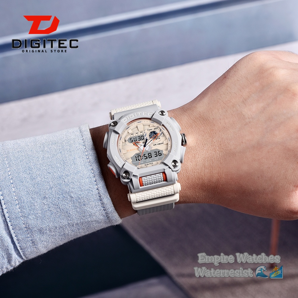 Jam Tangan Digitec DA2178T DG2178T 2178 Pria Cowok Strap Rubber Analog Kualitas Original Waterproof