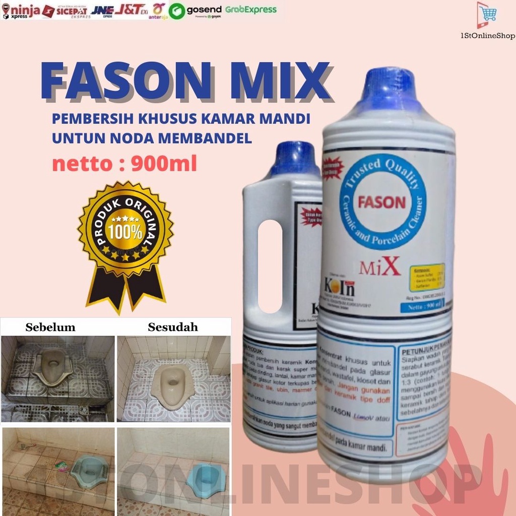 PEMBERSIH KERAMIK PORCELAIN GLOSSY NODA DAN KERAK FASON MIX 900 ML