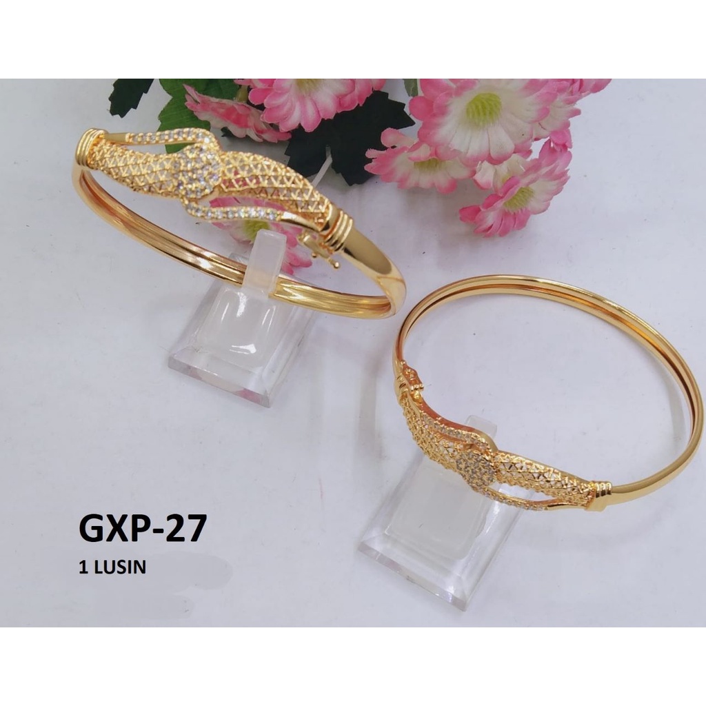 GELANG BANGLE XP EMAS GOLD UKIR DIAM OVAL BULAT TERMURAH / DUNIA GELANG TERBARU