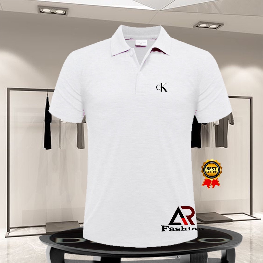 OBRALKaos polo shirt // atasan baju kaos kerah pria lengan pendek // kaos kerah CK8 TEXT BLACK // ka