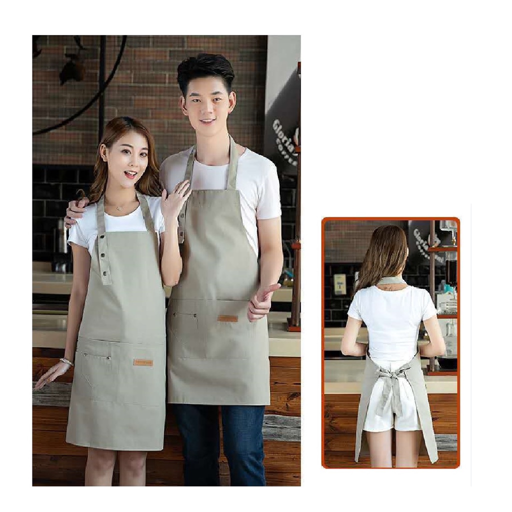 Apron Waiter Waitress Pelayan Celemek Dapur Pria Wanita Chef Pelayan Cafe Barista Allsize Import Waterproof APN-222