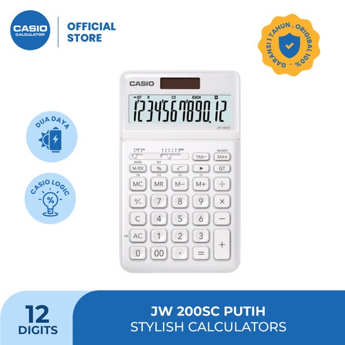 

CASIO Kalkulator JW-200SC / Kalkulator Warna / Calculator Colorful/ Kalkulator Lucu / Kalkulator Emas / Kalkulator Lipat
