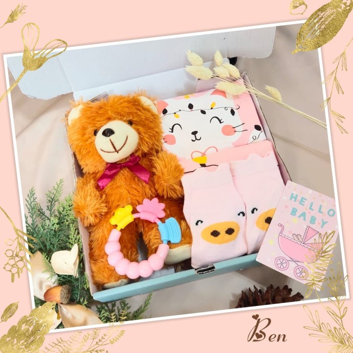 

(COD) Paket Hampers Baby Born Bayi Lahir Untuk Kado Gift Lahiran Type Ben - PINK