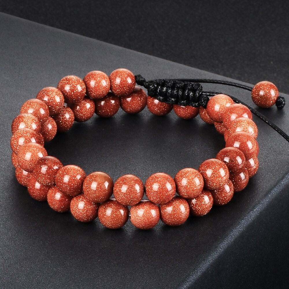 Gelang Goldstone Sandstone Stretch Bracelets Charm Crystal Bangles