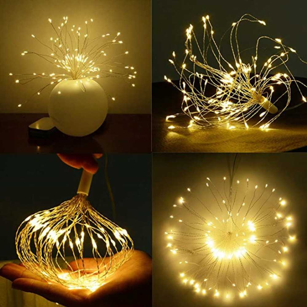 (BISA COD) FTIHSHP Toifucos Lampu Hias Gantung String Lights Fireworks IP65 with Remote - S1462