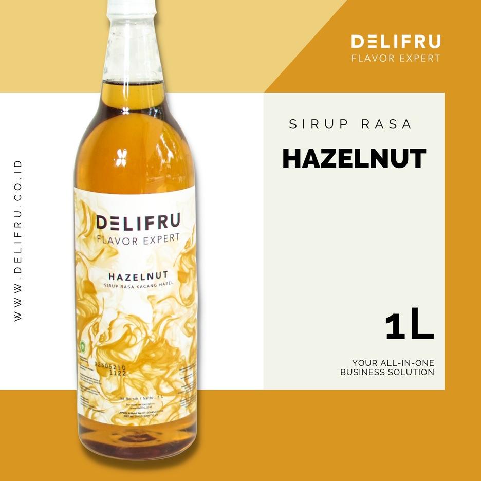 

֍ Hazelnut Syrup Delifru 1 Liter - Sirup Hazelnut Premium ☟