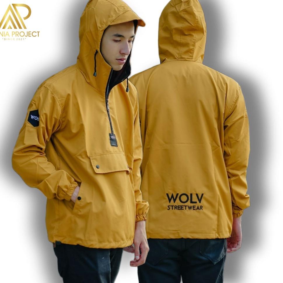 MURAH Jaket Parasut Pria Waterproof Original Distro Wolv Bandung Jaket Pria Cagoule Jaket Erigo