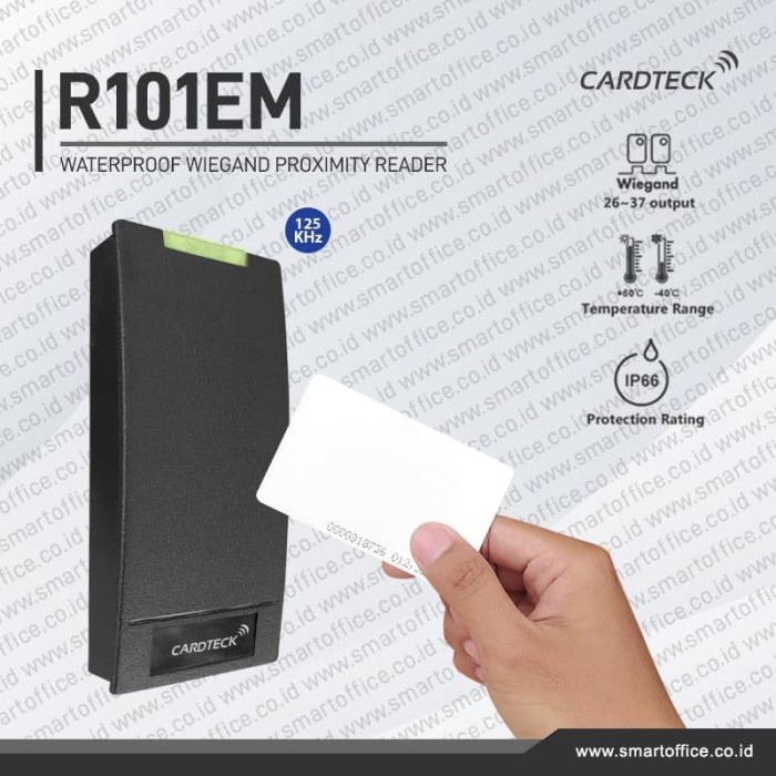 

[[JNT COD]] WIEGAND READER RFID PROXIMITY EM 125KHz CARDTECK R101EM ACCESS CONTROL