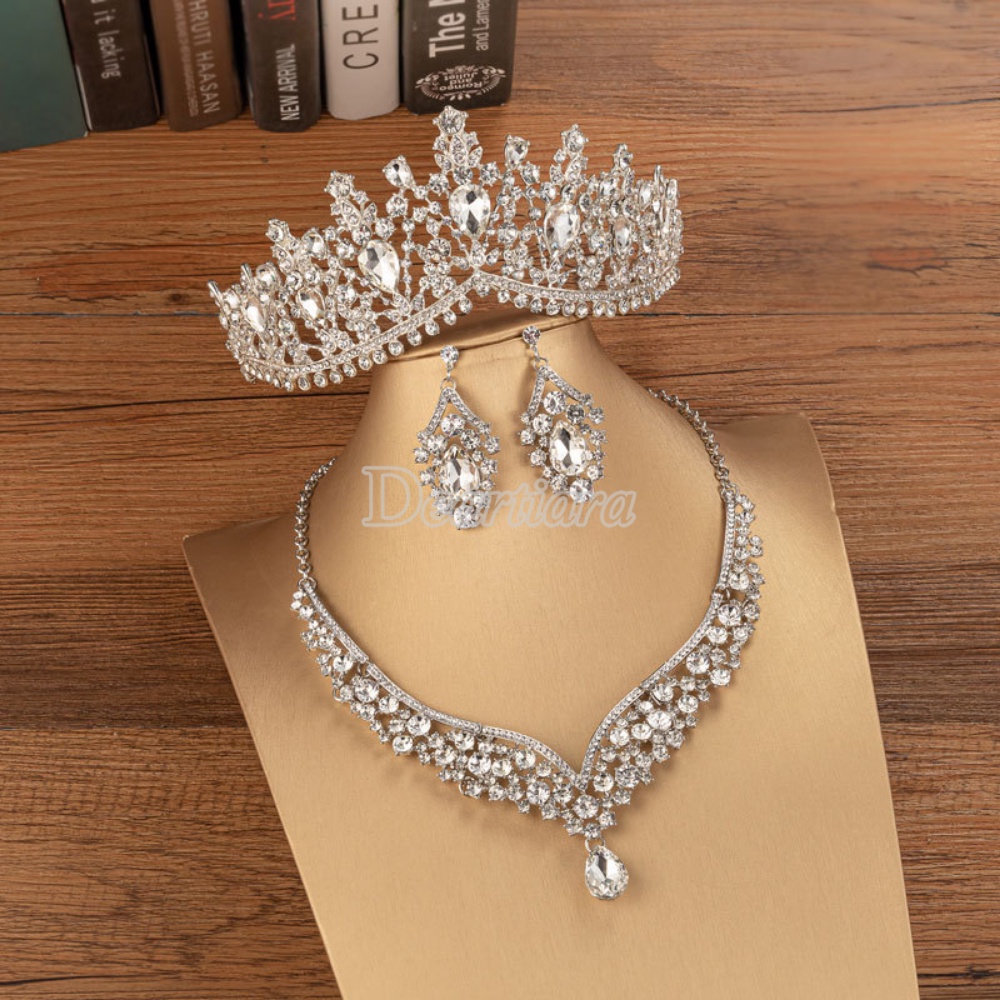 Fashion Mahkota Rambut Hoop Alloy Diamond Crown Wedding Bride Hiasan Kepala Aksesoris Rambut Pernikahan Aksesoris Pesta