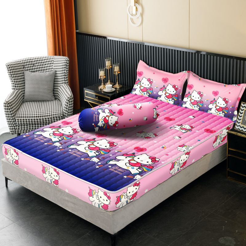 Sprei Sultan Waterproof Ukuran180x200&amp;160x200cm plus 2 sarung bantal dan sarung guling