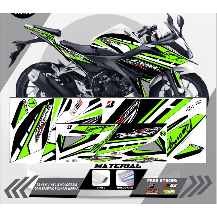 STIKER STRIPING VARIASI HONDA CB 150R STIKER LIST MOTOR VARIASI RACING CB 150R