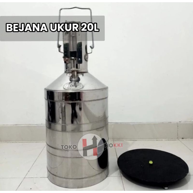 BEJANA UKUR STAINLESS STEEL 20 LITER MERK DB - BEJANA TERA - BEJANA UKUR BBM