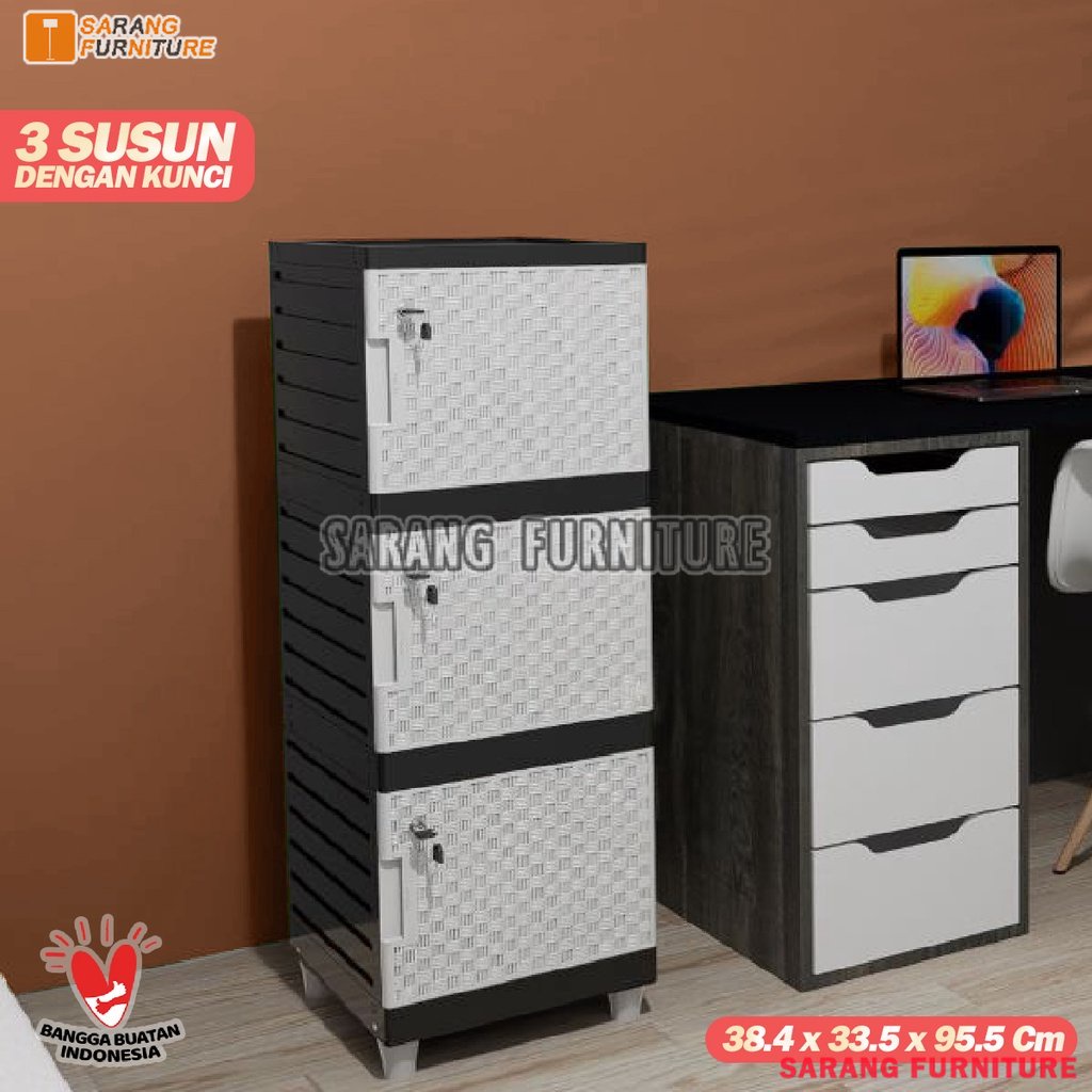 LEMARI PAKAIAN MINIMALIS LACI SLAP ZEBRA HITAM PUTIH KINGDOM SEPERTI SWING ROTAN SUSUN 2 3 4 5 PINTU MURAH FULL KUNCI LEMARI MINIMALIS