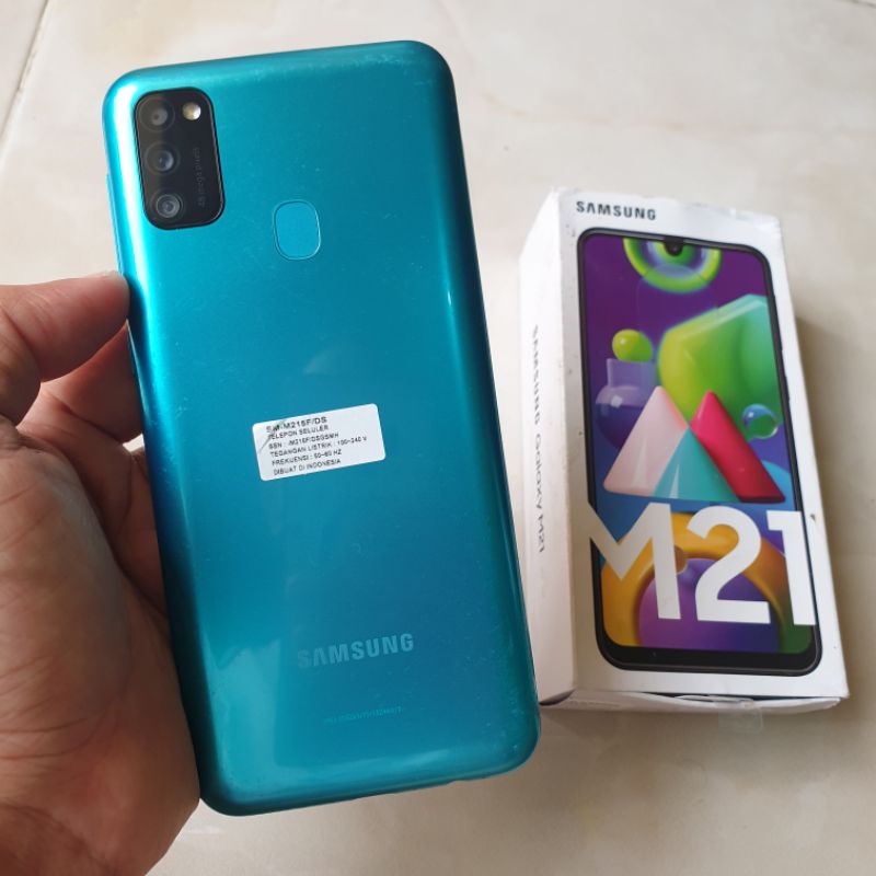 samsung m21 4/64 ram 4gb rom 64gb mulus dan lengkap