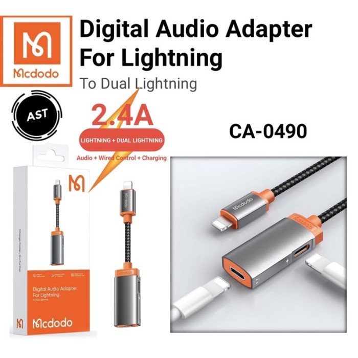 MCDODO CA-0490 Converter Lightning To Iphone CHARGING &amp; AUDIO &amp; CALL