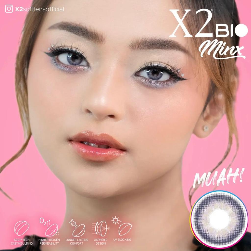 (BISA COD) SOFTLENS X2 BIO MINX PREMIUM FREE LENSCASE / SOFLENS / SOFTLEN