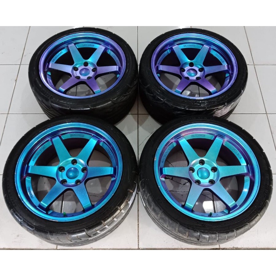 Velg Mobil Bekas Ring 18 Lubang 5 TE37 R18X8-9 5X114,3 ET42 BAN 265 35 R18
