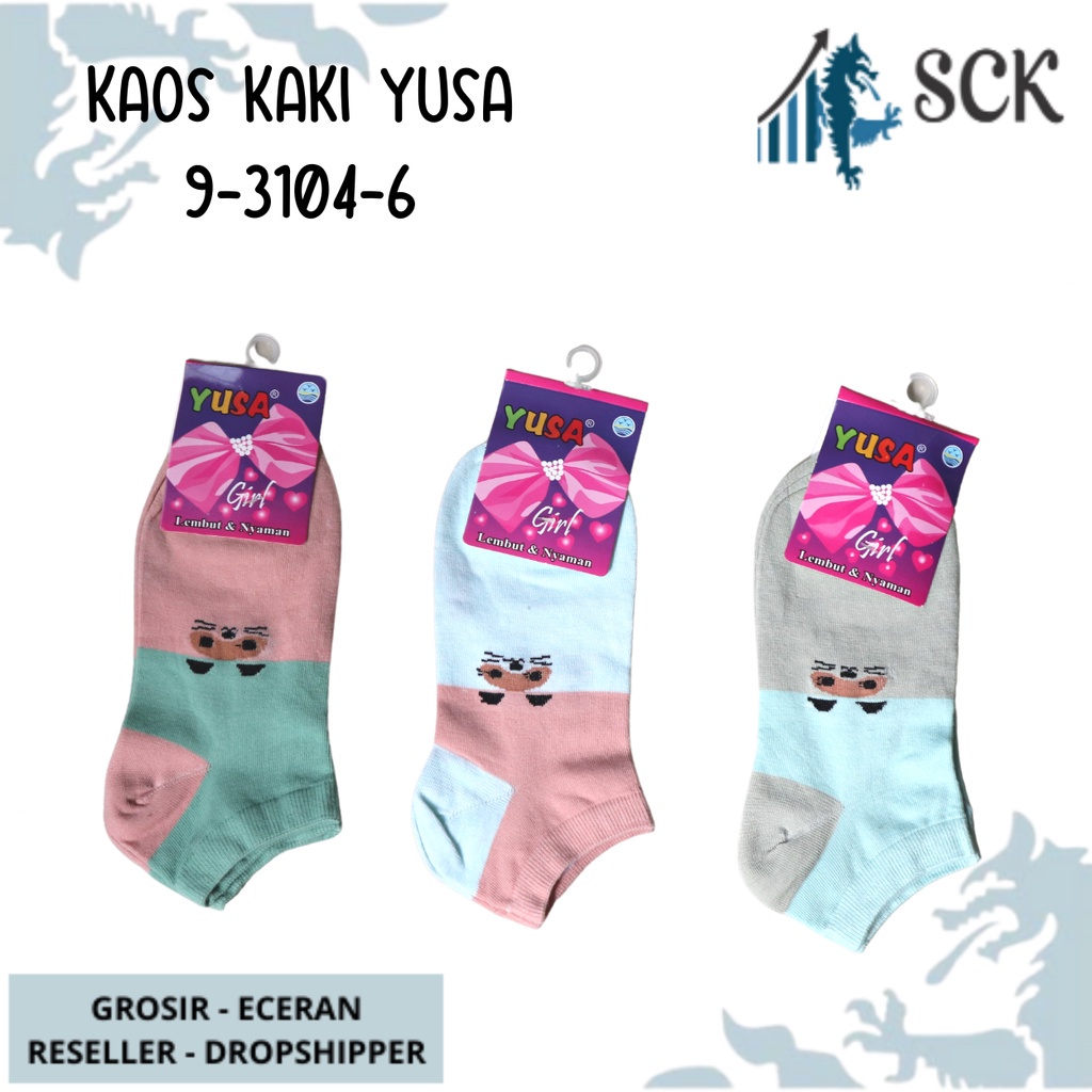 Kaos Kaki YUSA 3104-6 HALUS / Kaus Kaki Lucu Remaja &amp; Dewasa Wanita - SCK