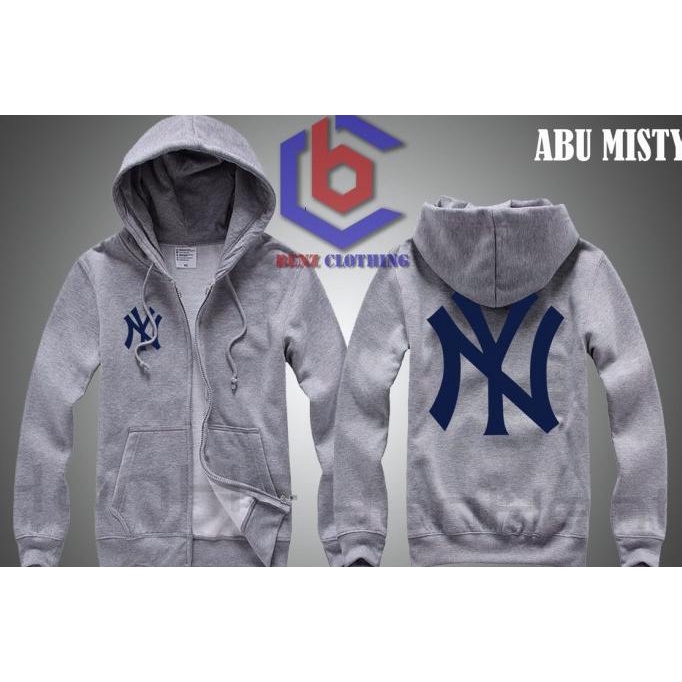 Jaket Hoodie Sweater New  Yorks Yankees Outerwear Pria Wanita Zipper Resleting Depan Polos Sablon Po