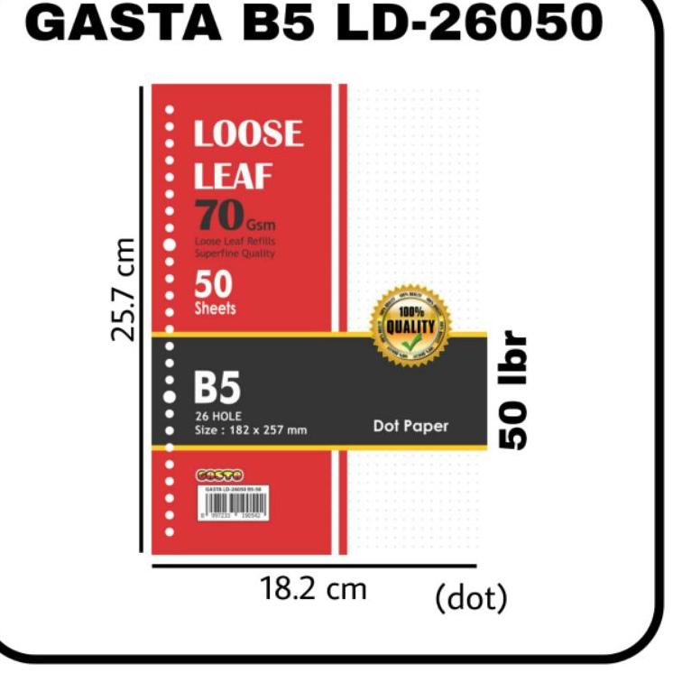 

C23 isi binder Besar polos/ Loose leaf B5-50 Garis/ Polos READY STOCK ⏎