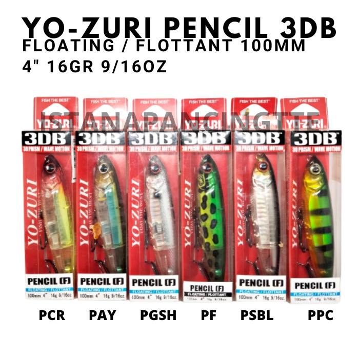 UMPAN YOZURI PENCIL 3D 100MM 4" 16GR UMPAN PANCING MANCING PANCING ISTANAPANCING MANIA