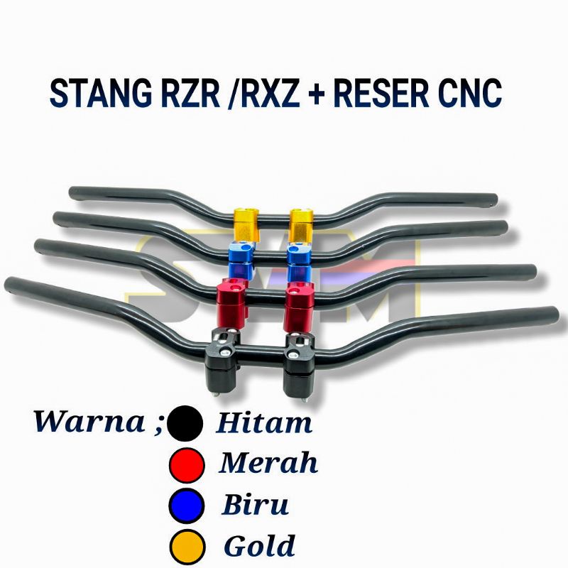 Stang RZR pnp Satria FU Vixion CB150 Lengkap dengan Raiser CNC dan baut