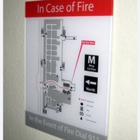 

akrilik custom evacuation insert plan sign tanda papan board map isi 1