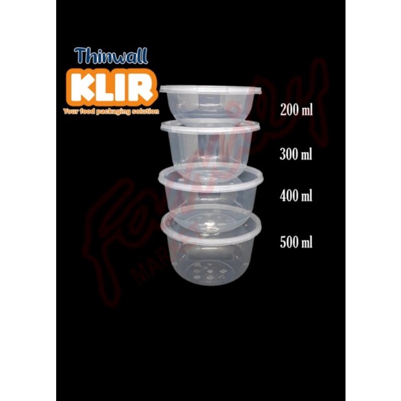 

Ukf5Pc6F4H (Kuliner.Kita) Thinwall Bulat Klir 500Ml + Tutup / Cup Pudding / Bowl Mangkok ( Isi 25