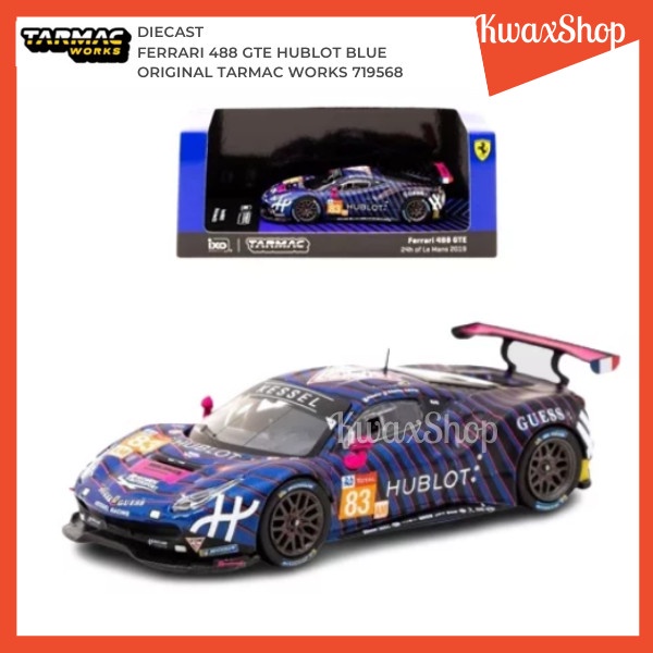 Diecast Ferrari 488 GTE Hublot Blue Original Tarmac Works 719568