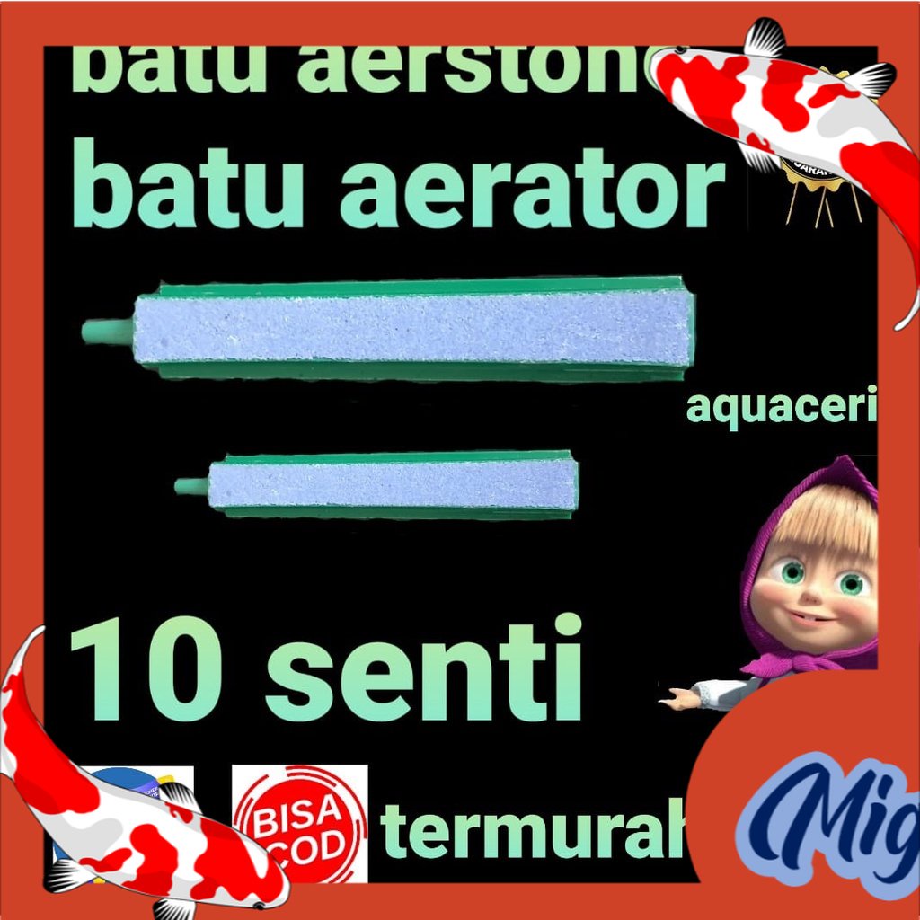 batu aerator aquarium kolam batu gelembung aquarium panjang 10 cm ori AS 007
