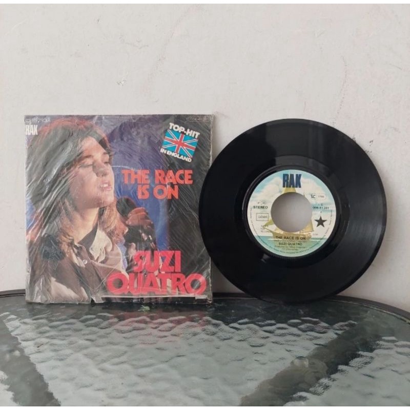 Vinyl Piringan Hitam 7 inch Suzi Quatro-The Race Is On