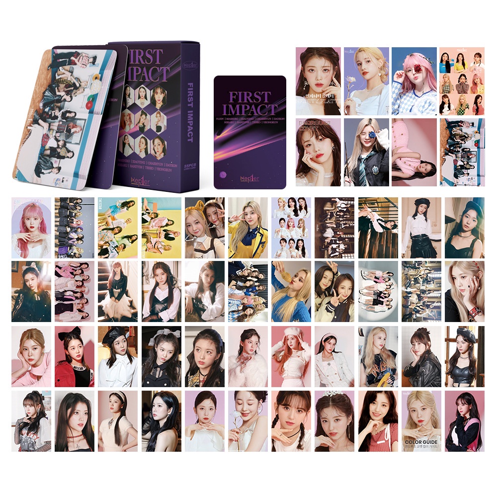 55pcs/box Kep1er Album DOU BLAST Photocards FIRST IMPACT Lomo Cards WADADA WE FRESH Kpop Postcards