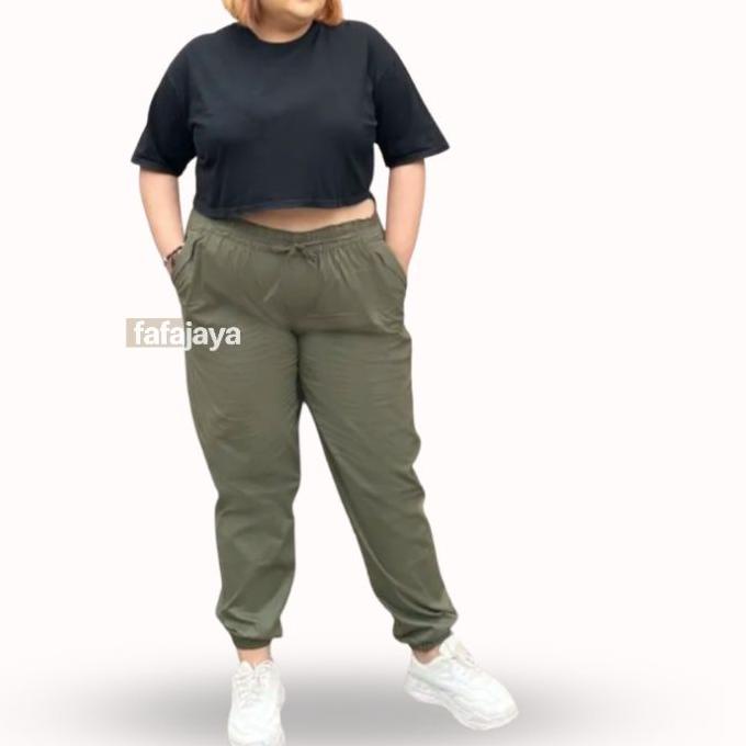 ➭ Celana Jogger Katun Jumbo XXL fit To XXXL . Jogger Pants Jumbo . Joger Jumbo ➵