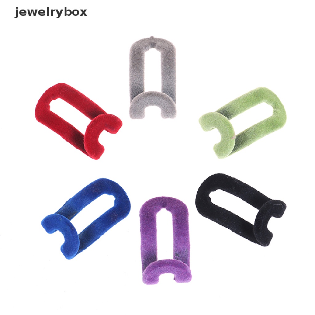 [jewelrybox] 10pcs Cloth Hanger Hook Mini Flocking Tempat Baju Kait Closet Organizer Butik