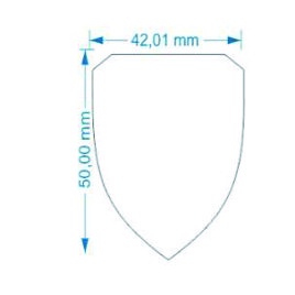 

bahan plat medali putih susu ukuran 50mm x 42 mm