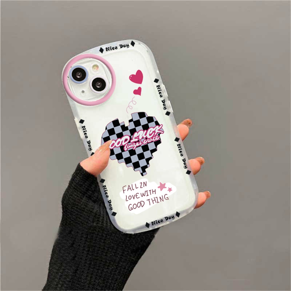 Soft Case Samsung A13 A02S A03 A03S A30S A11 A12 A51 A30 A50 A52 A20S A10S M11 M12 J7 Pro J7 Prime J4 Plus love Kotak-Kotak Graffiti Putih Dan Hitam Silikon Sarung Telepon