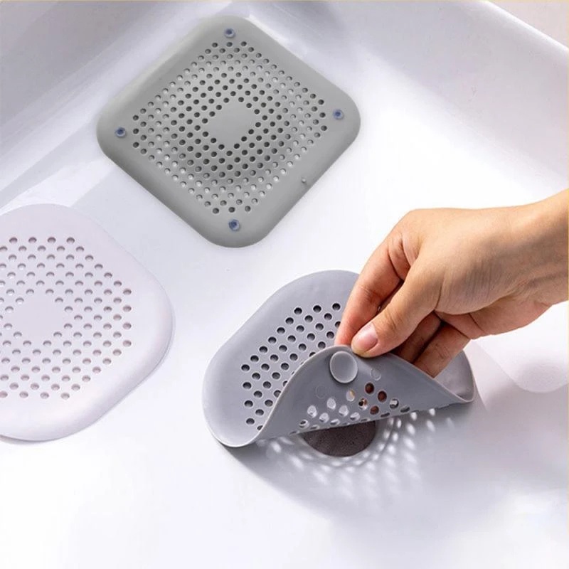 Penangkap Rambut Rumah Tangga Aksesori Kamar Mandi Wastafel Anti-Penghalang Saringan Wastafel Dapur Tahan Lama Silikon Plug Premium Silicone Floor Drain Stopper Outfall Filter Dengan Suction Cup