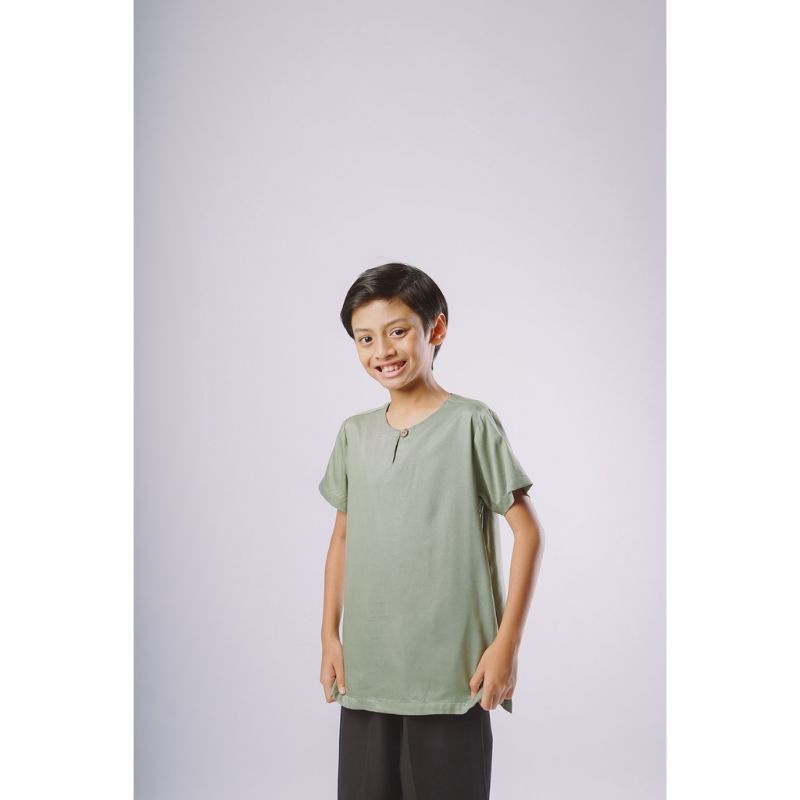 baju atasan kaos sarimbit koko rayon anak muslim elzatta