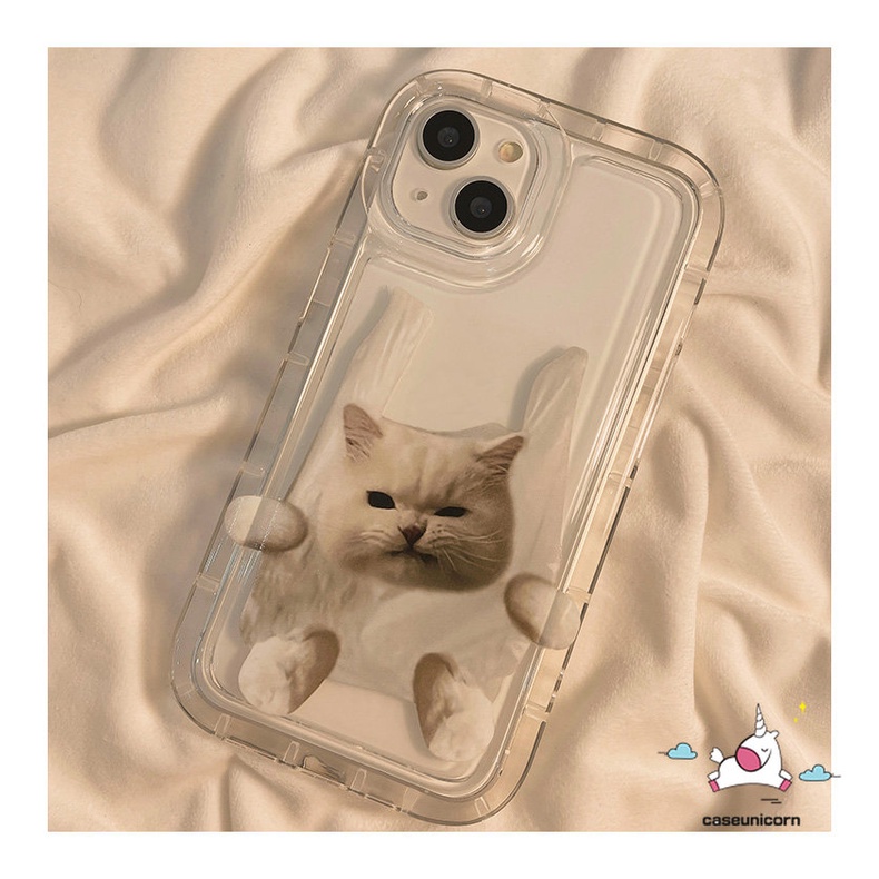 Airbag Case Untuk Samsung A50s A34 A14 A54 A50 A04s A04 A12 A13 A20s A10s A51 A31 A53 A71 A30s A23 A04E A32 A52 A52s A11 A03s A20 A02s A03 A30 Couple Kartun Lucu Kucing Anjing Soft Cover