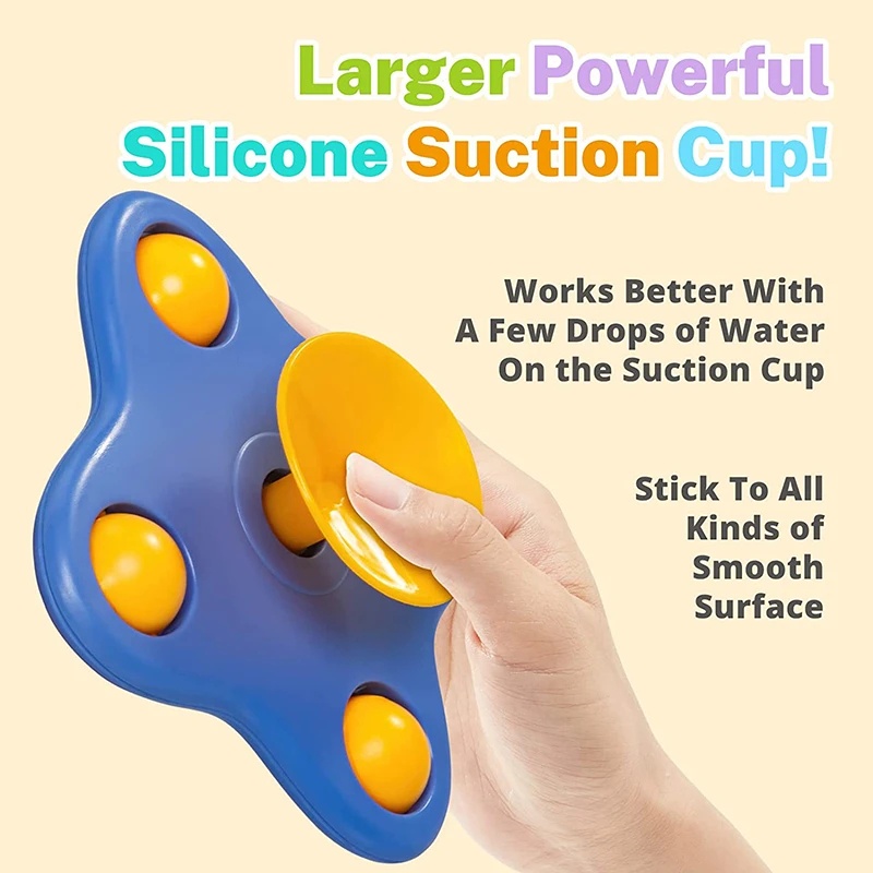Anak-anak Spinning Top Hand Spinner Dengan Suction Cup Mainan Mandi Kartun Spinner Mainan Untuk Bayi Anak Mainan Mandi