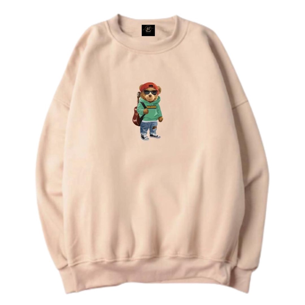 Sweater Oblong Crewnek Pria Wanita Distro Bahan Full Katun Flacce Tebal Kekinian