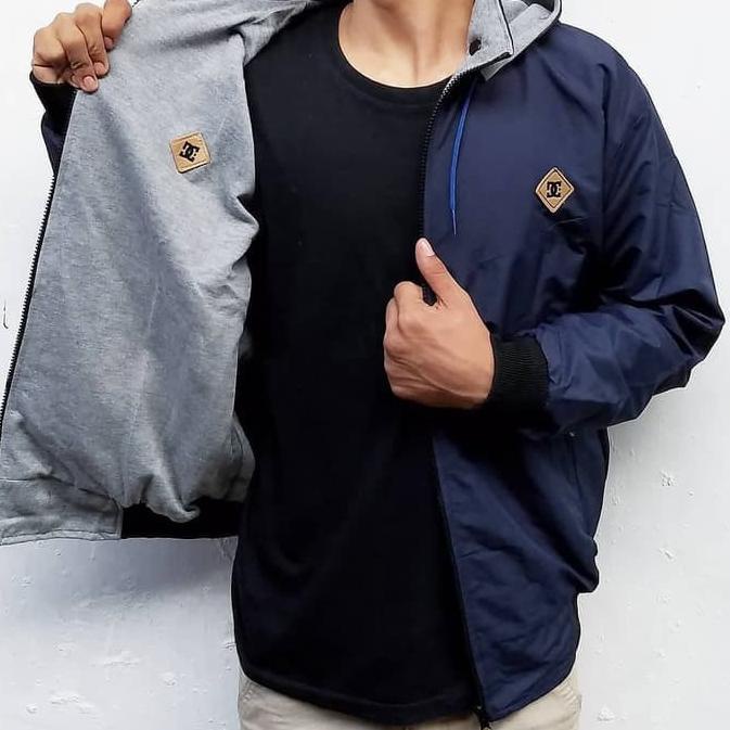 SALE TERBATAS Jaket Parasut Bolak Balik / Jaket Anti Air / Jaket Pria Bolak Balik