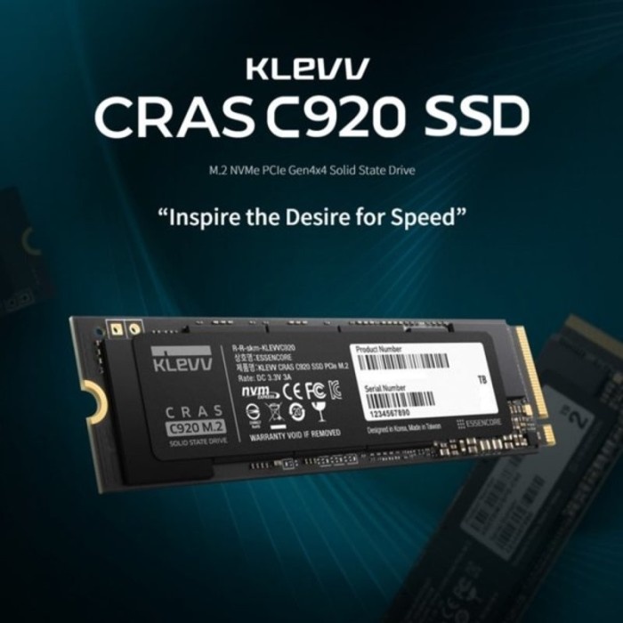 SSD KLEVV CRAS C920 1 TB, 2 TB M.2 NVME PCIe Gen4 x4 Internal PC