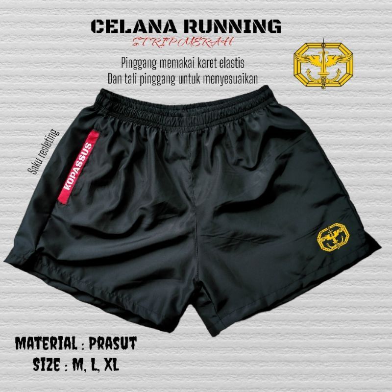 Celana running TNI bahan parasut / celana olahraga TNI AD / celana TNI AU/ TNI AL/ Kostrad raider in